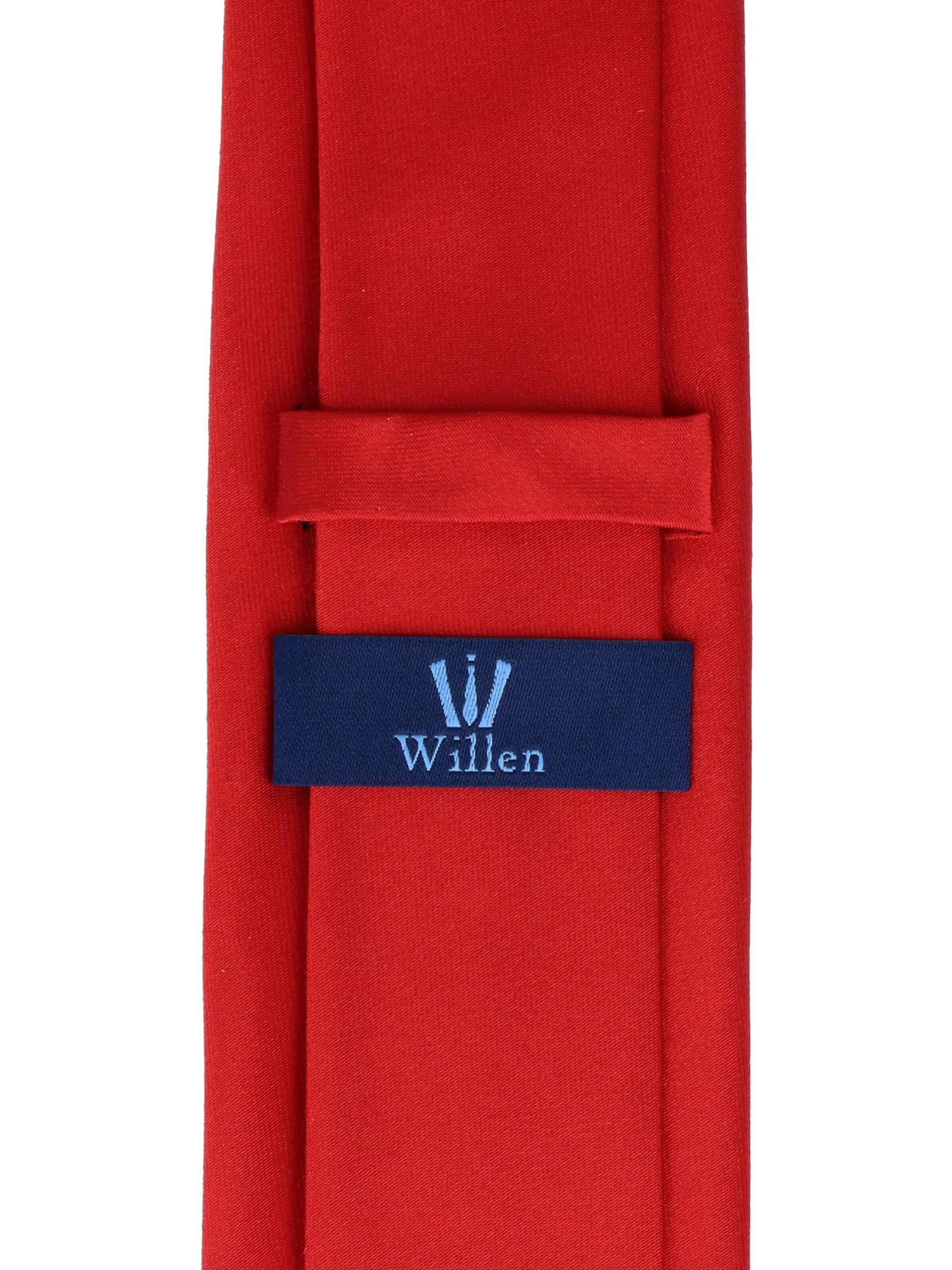 WILLEN Krawatte 'Uni de Luxe'‌‌‌‌‌ in Rot