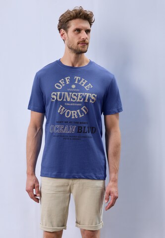 Street One MEN Shirt in Blue: front
