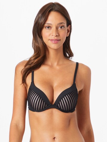 Hunkemöller - Push-up Sujetador 'Pia' en negro: frente