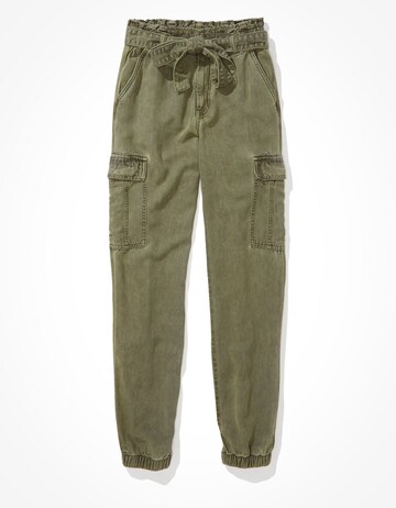 American Eagle Tapered Broek in Groen: voorkant