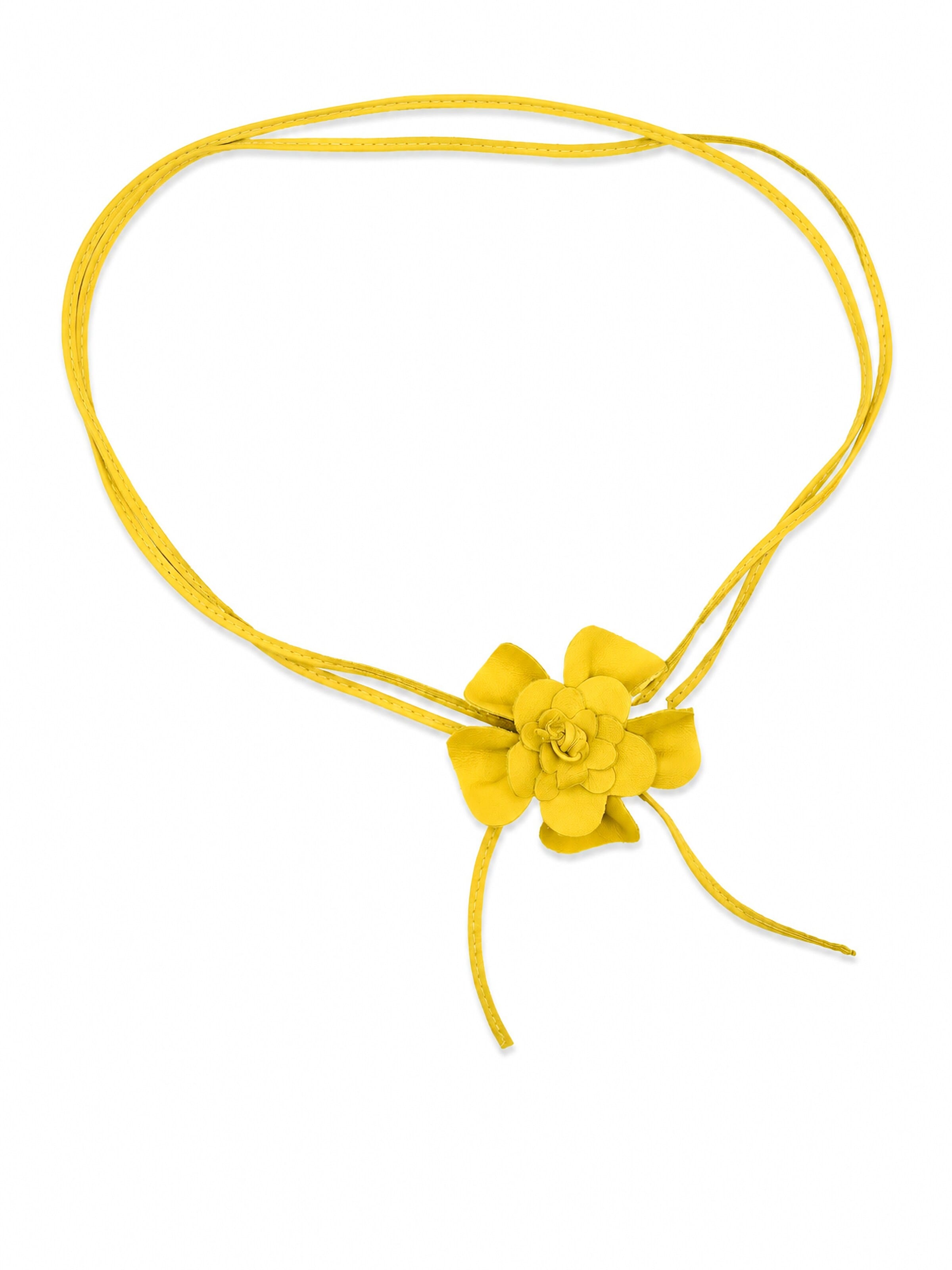 COLLEZIONE ALESSANDRO Belt 'Blüte' in Yellow: front