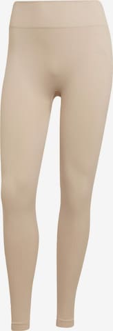 Pantalon de sport 'Essentials' ADIDAS PERFORMANCE en beige : devant