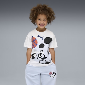 PUMA Funktionsshirt 'Sporty Cats' in Weiß: Vorderseite