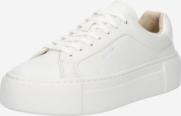 Sneaker low de la Calvin Klein pe alb: față