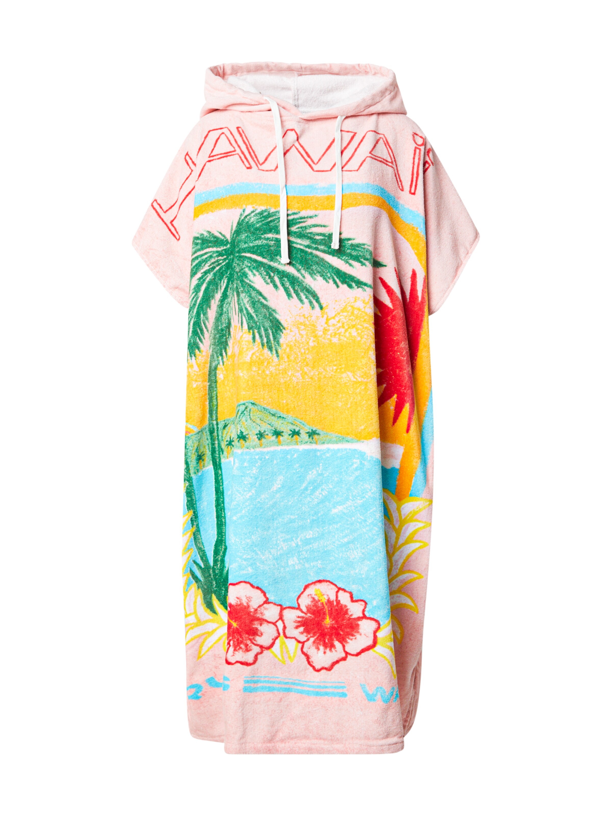 ROXY Badjas lang  'Atlas' in Roze: voorkant