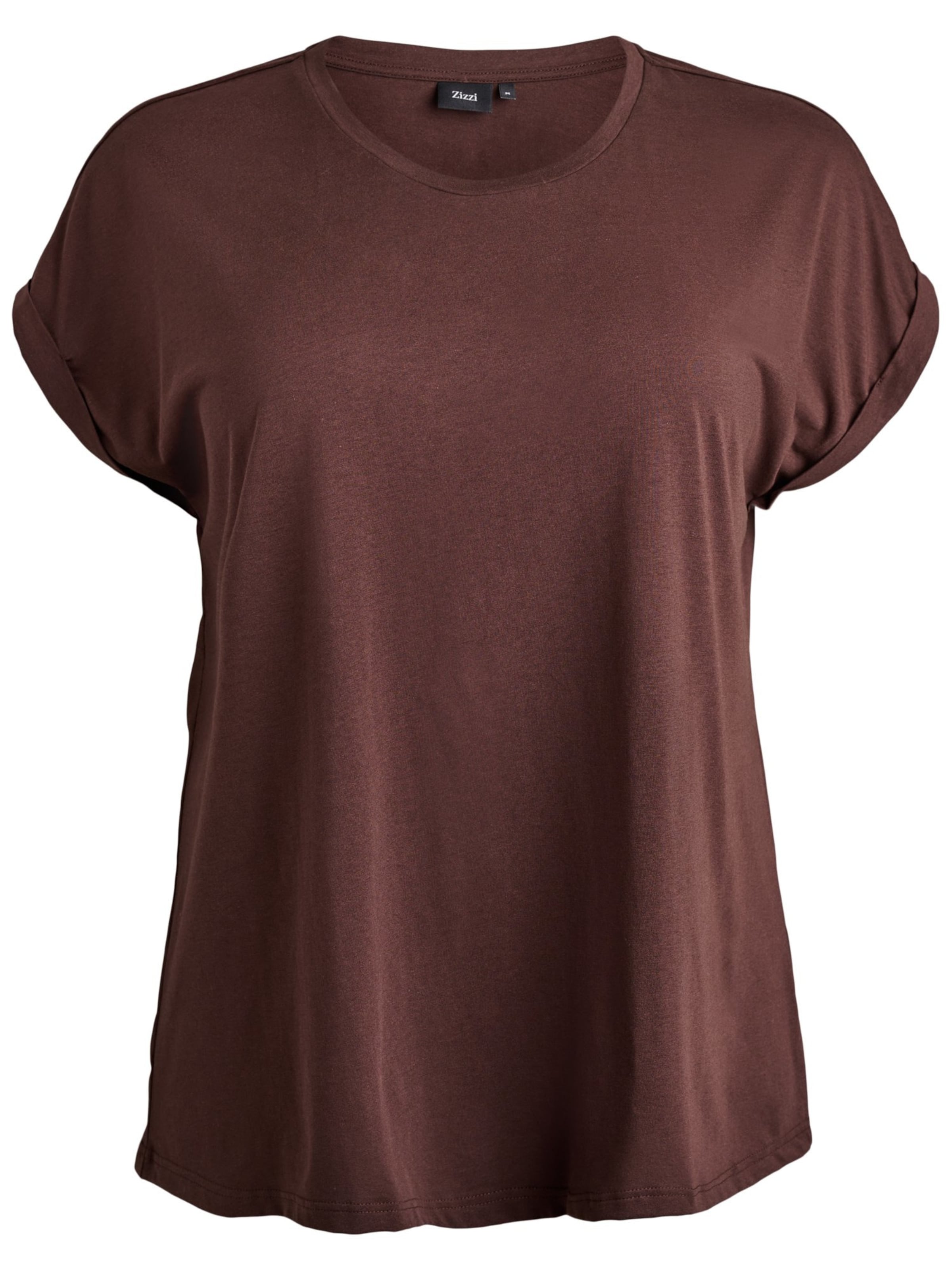 Zizzi Футболка 'Katja' в Коричневый: спереди