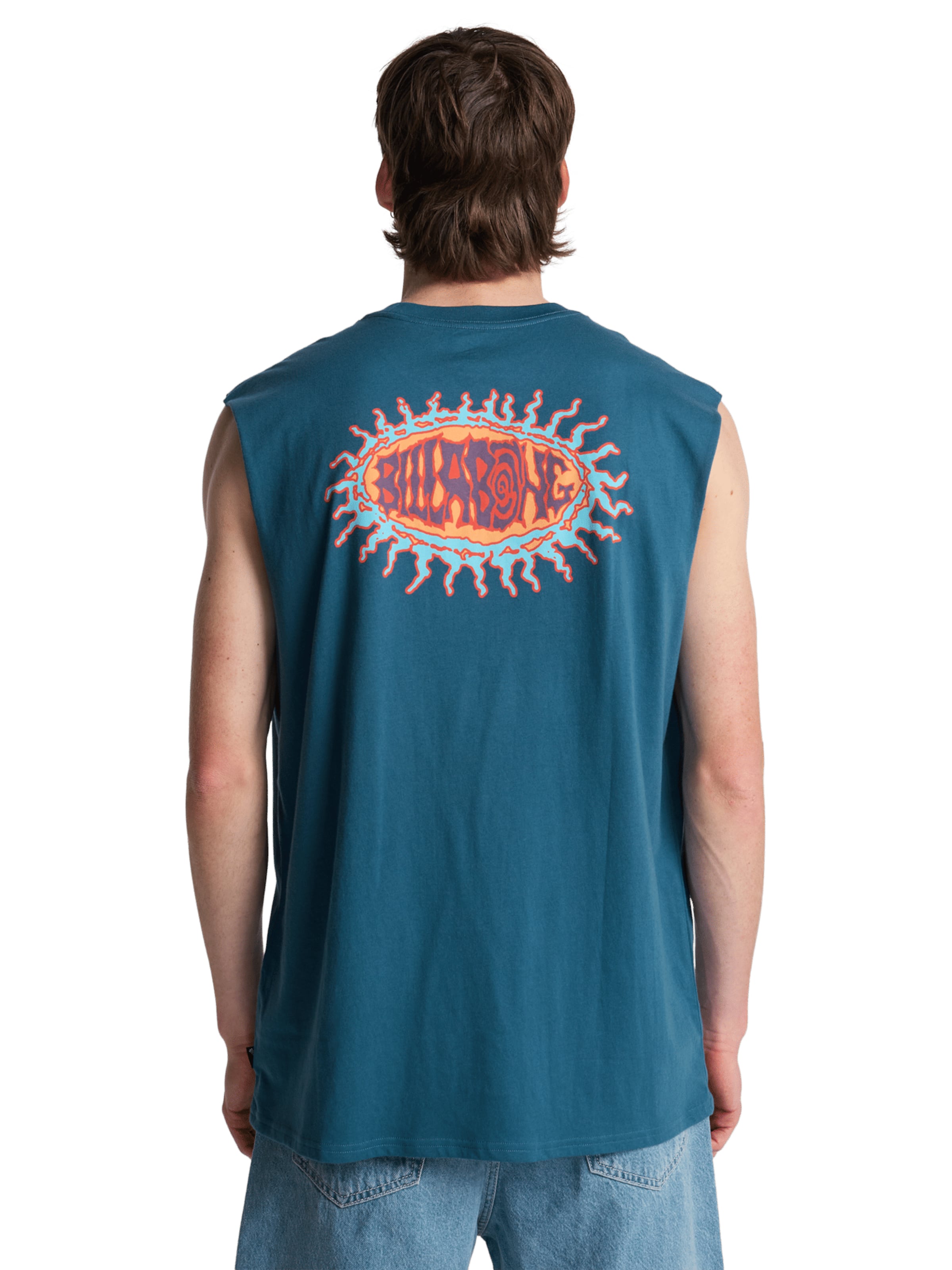 Tricou 'BURN OUT' de la BILLABONG pe albastru: față