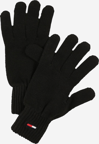 Tommy Jeans Prstové rukavice – černá: přední strana