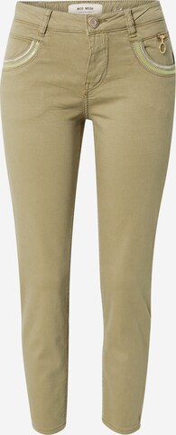 MOS MOSH Slim fit Trousers in Green: front