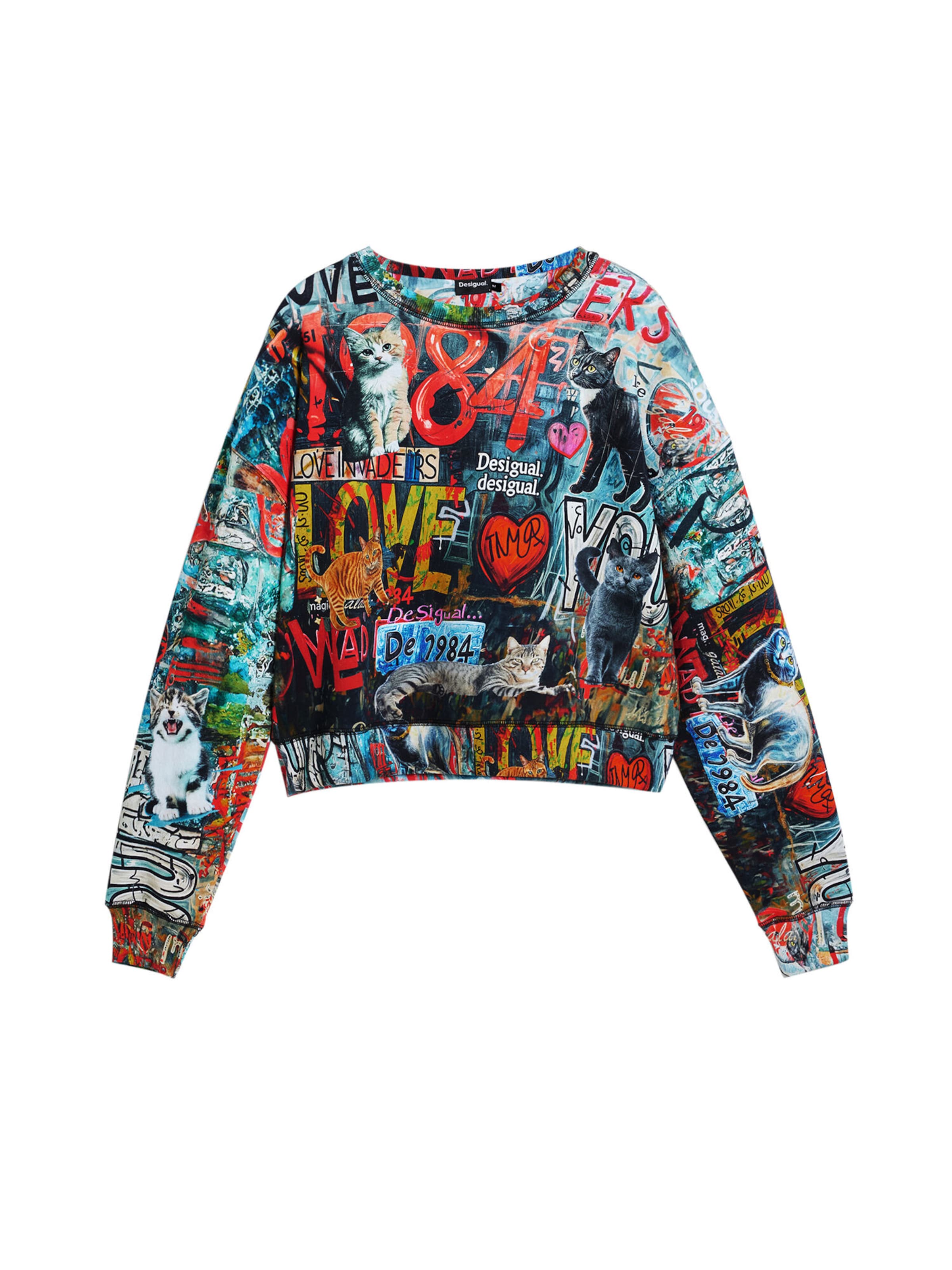 Desigual Sweat-shirt en mélange de couleurs, Vue avec produit