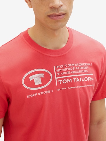 TOM TAILOR Tričko – červená