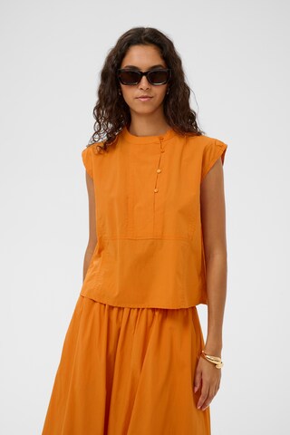 SOAKED IN LUXURY Bluse 'SLAlmeda' in Braun: Vorderseite