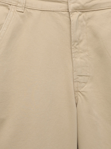 Pull&Bear Широка кройка Панталон Chino в бежово