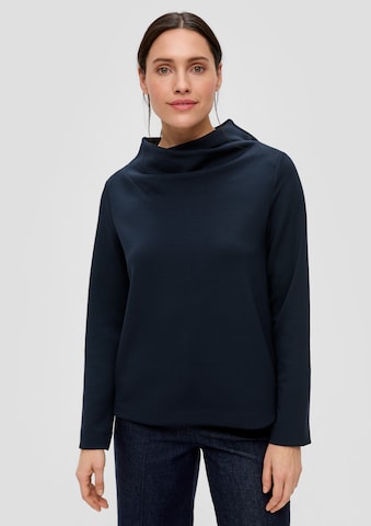 Sweat-shirt s.Oliver BLACK LABEL en bleu : devant