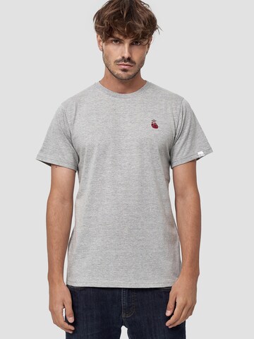 Mikon T-Shirt 'Herz' in Grau: predná strana