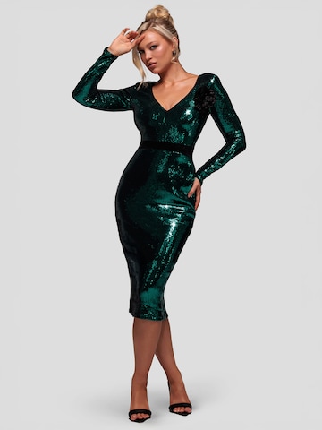 Robe GODDIVA en vert : devant
