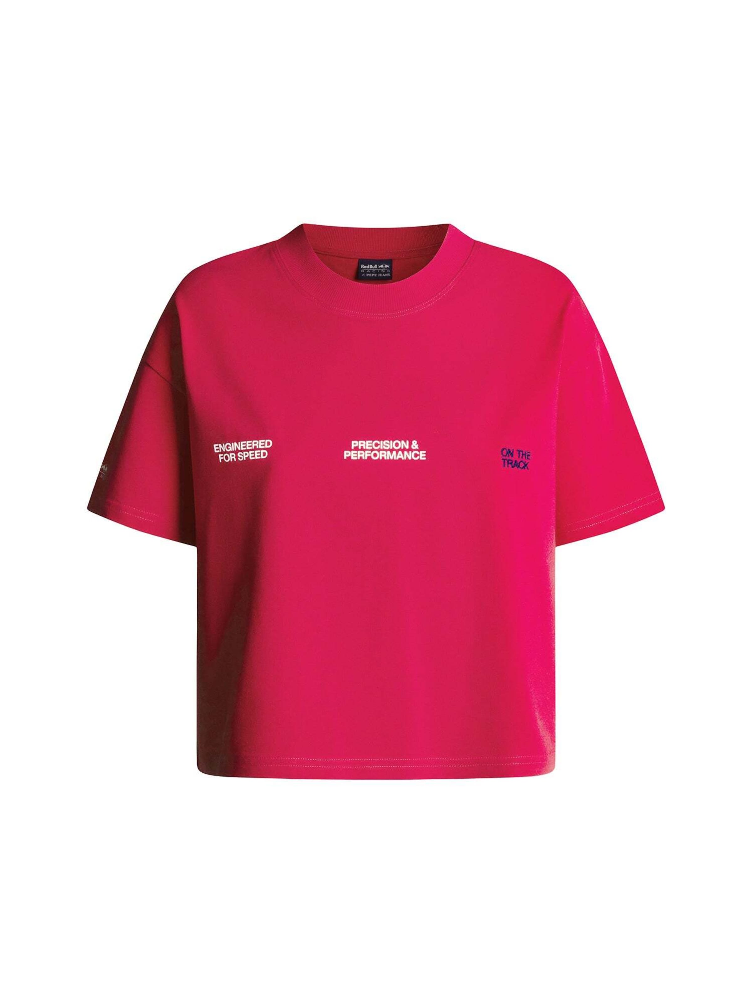 Maglietta 'Circuit' di Red Bull Racing x Pepe Jeans in rosa: frontale