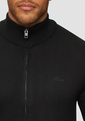 s.Oliver Gebreid vest in Zwart