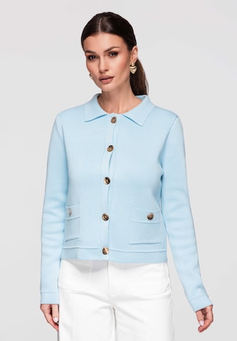 Ombre Strickjacke 'OW-SWCD-0103' in Blau: Vorderseite
