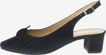 XAVER LUIS Schuhmanufaktur Slingpumps 'ISAR' in Blau: Vorderseite