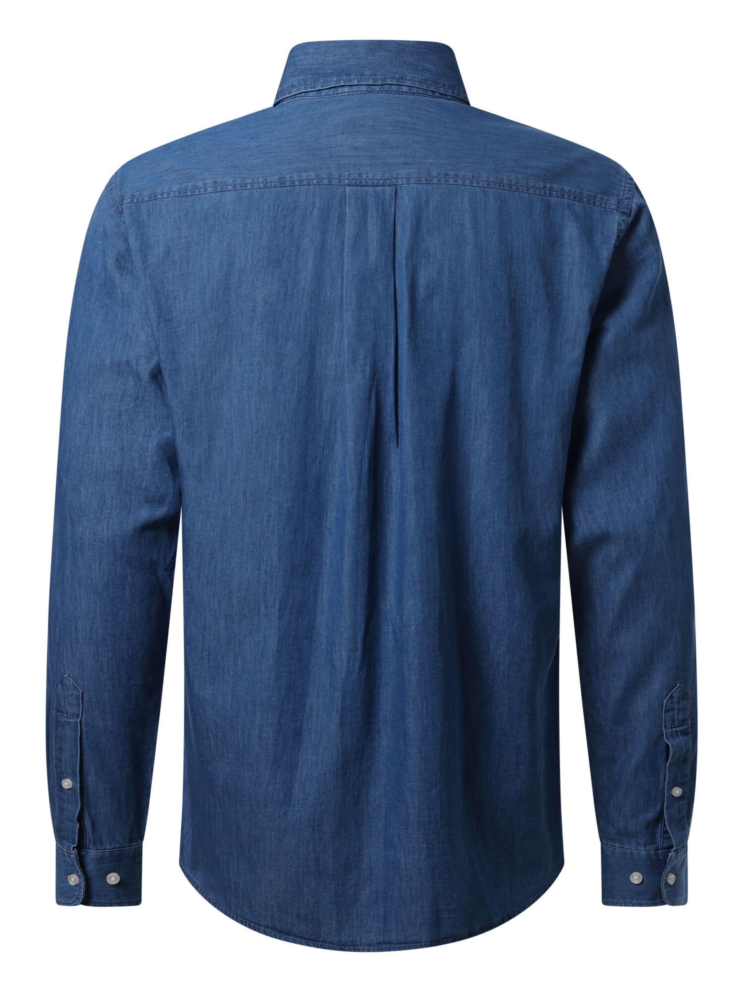 PIERRE CARDIN Regular fit Button Up Shirt in Blue