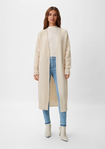 Cardigan comma casual identity en beige : devant