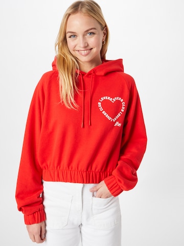 HUGO - Sweatshirt 'Dionegia' em vermelho: frente