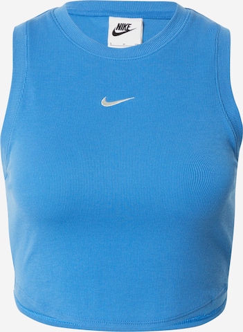 Top 'ESSENTIAL' de la Nike Sportswear pe albastru: față