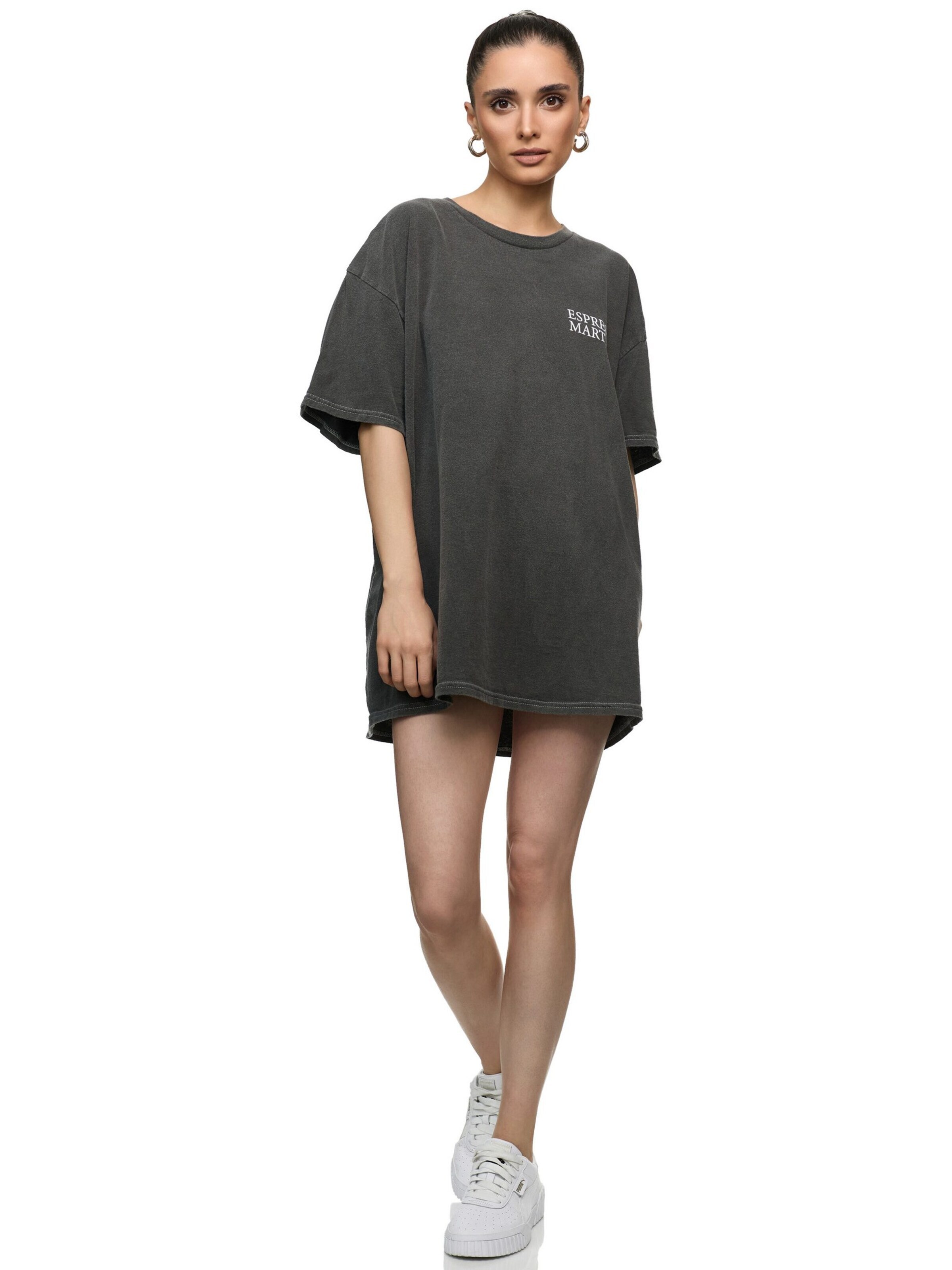 Worldclassca Oversized Shirt 'Espresso Martini' in Grey: front
