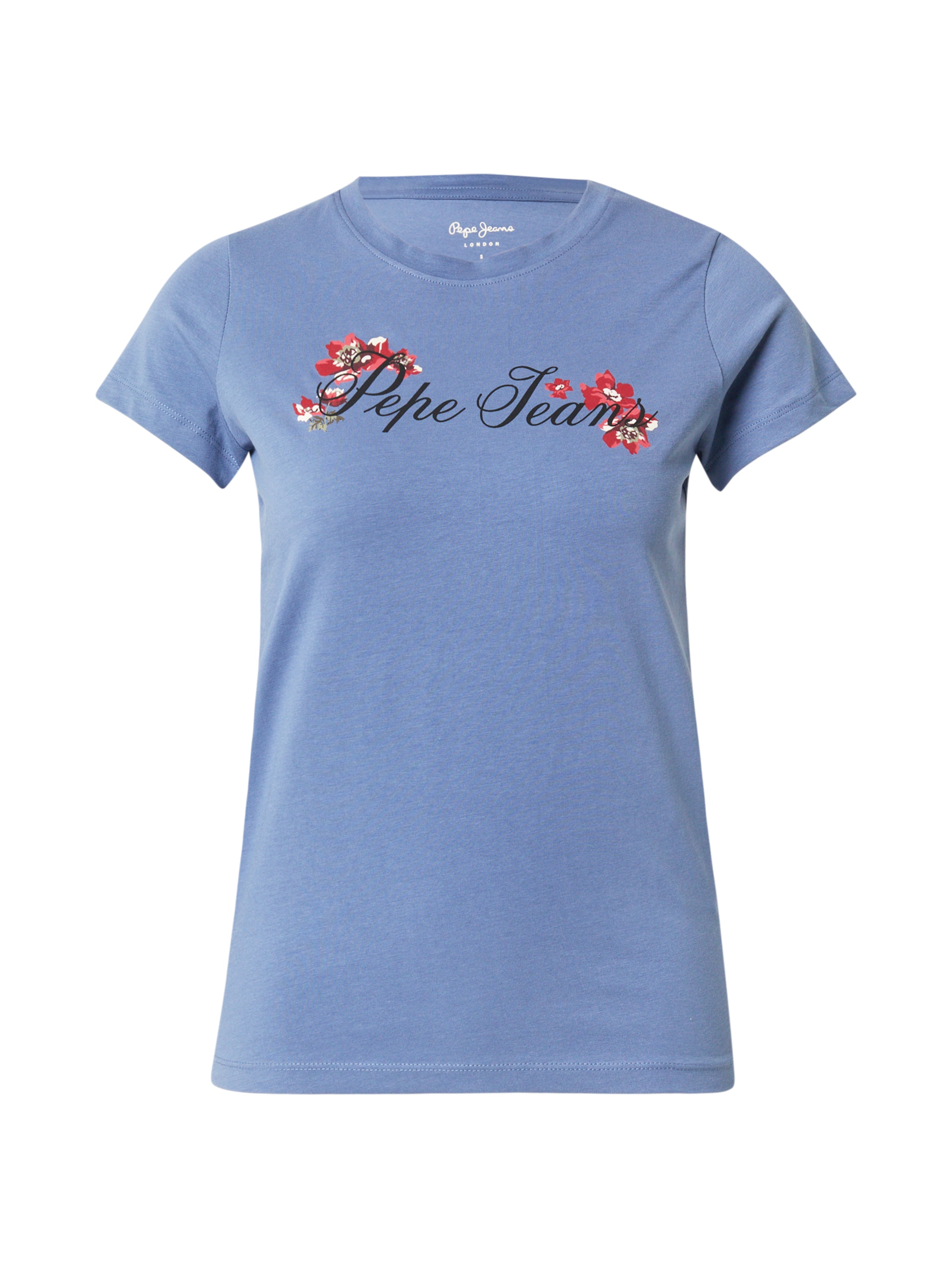 Pepe Jeans - Camiseta 'FLORAL I' en azul: frente