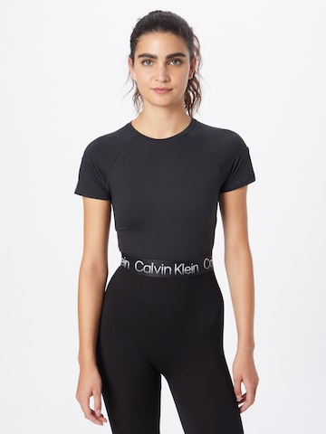 Calvin Klein Sport قميص بلون أسود: الأمام