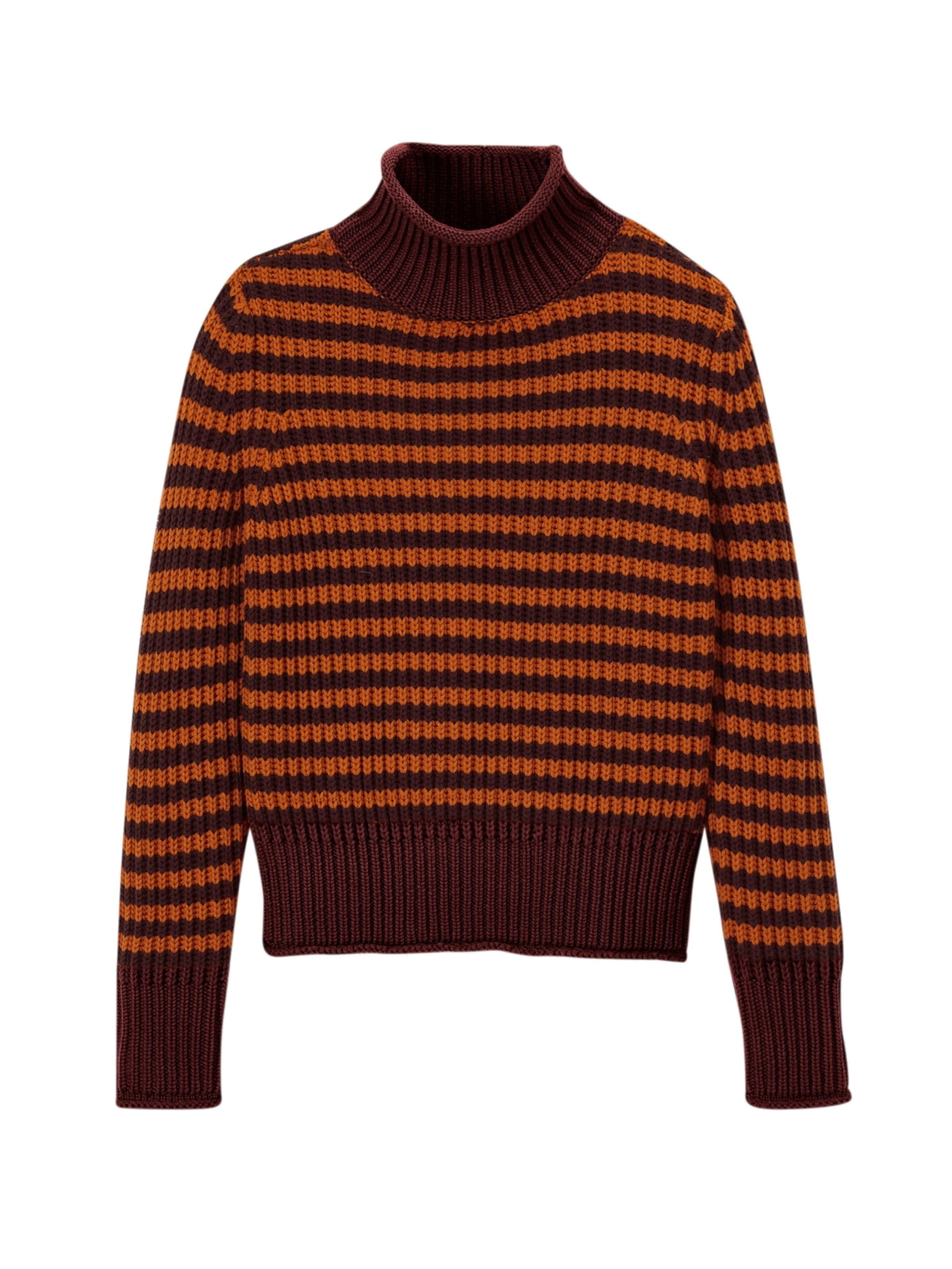 MADELEINE Pullover in orange / dunkelrot, Produktansicht