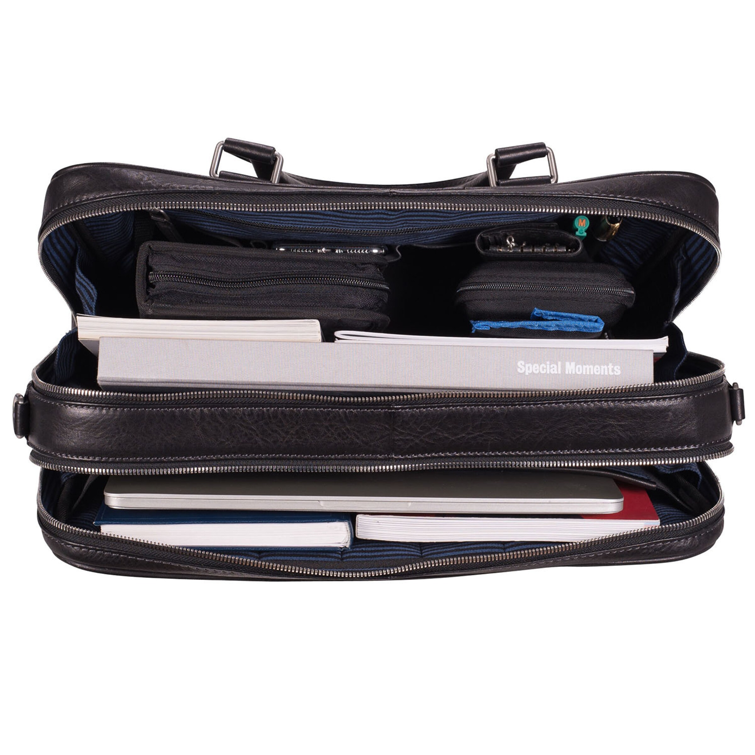 LEONHARD HEYDEN Laptoptasche 'Bergamo' in Schwarz