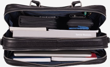 LEONHARD HEYDEN Laptop Bag 'Bergamo' in Black