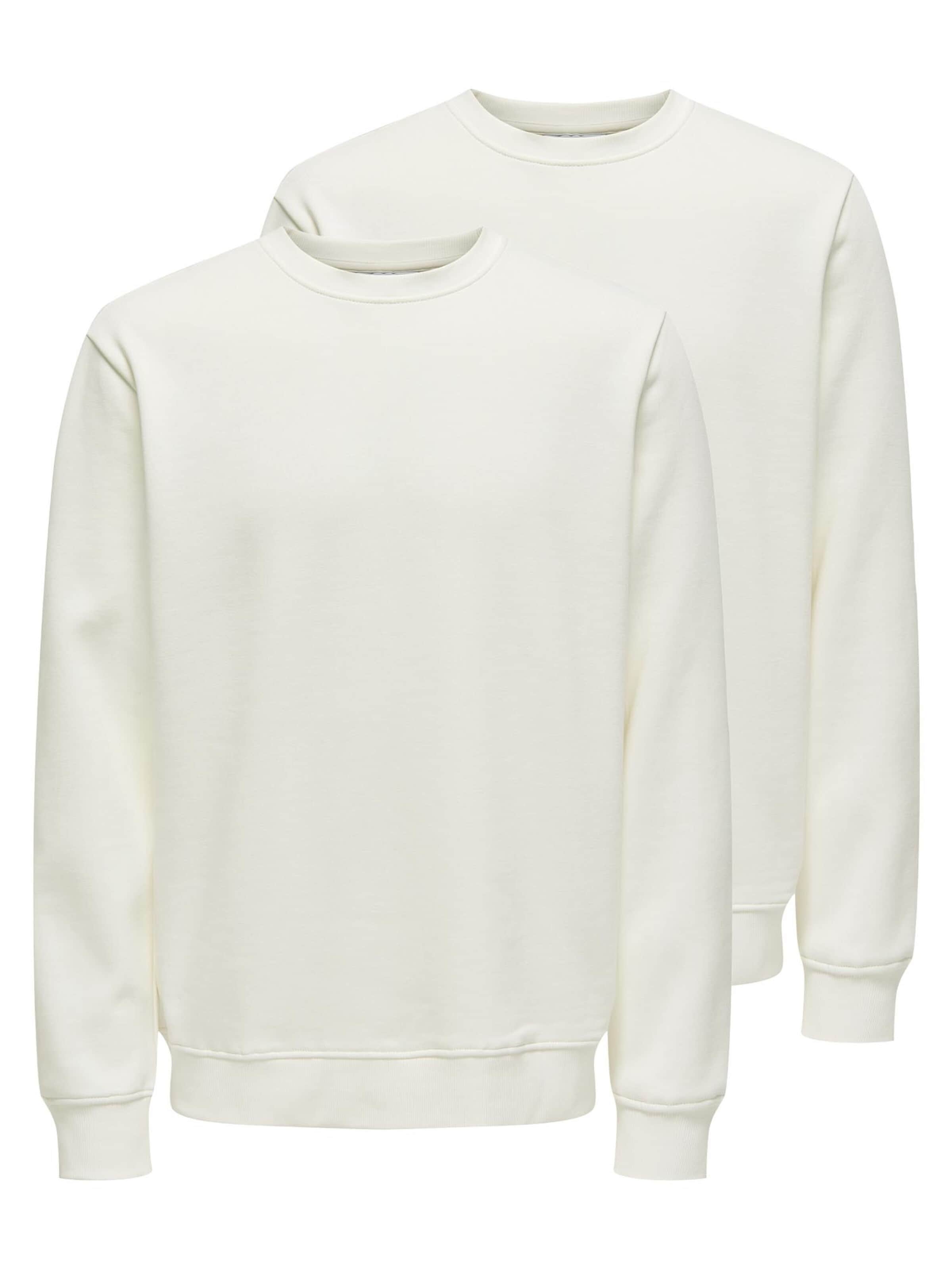 Only & Sons Sweatshirt 'Connor'‌‌‌‌‌‌‌‌ in Weiß: Vorderseite