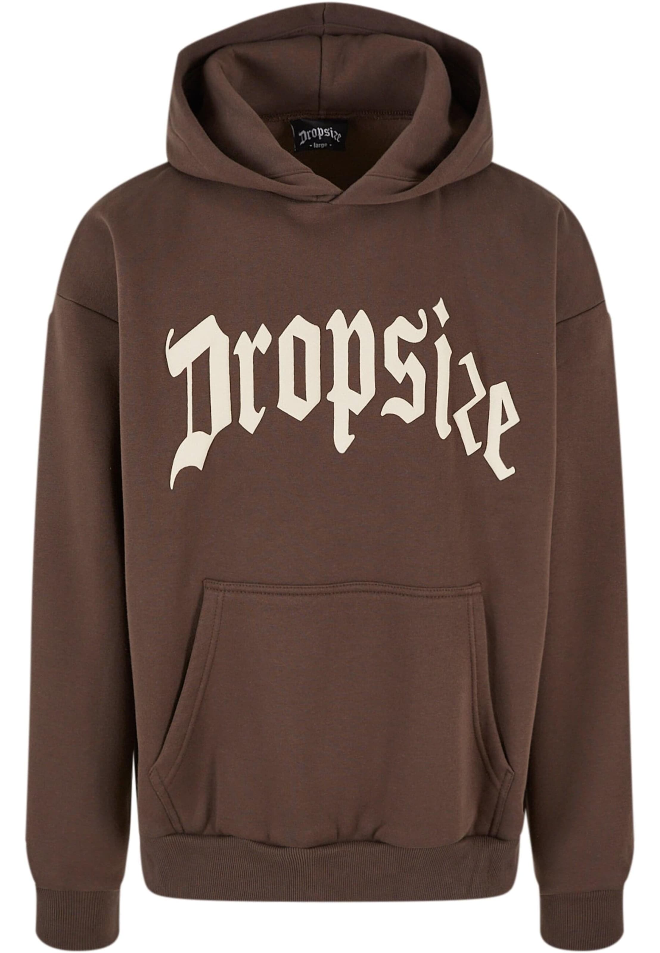 Sweat-shirt Dropsize en marron : devant