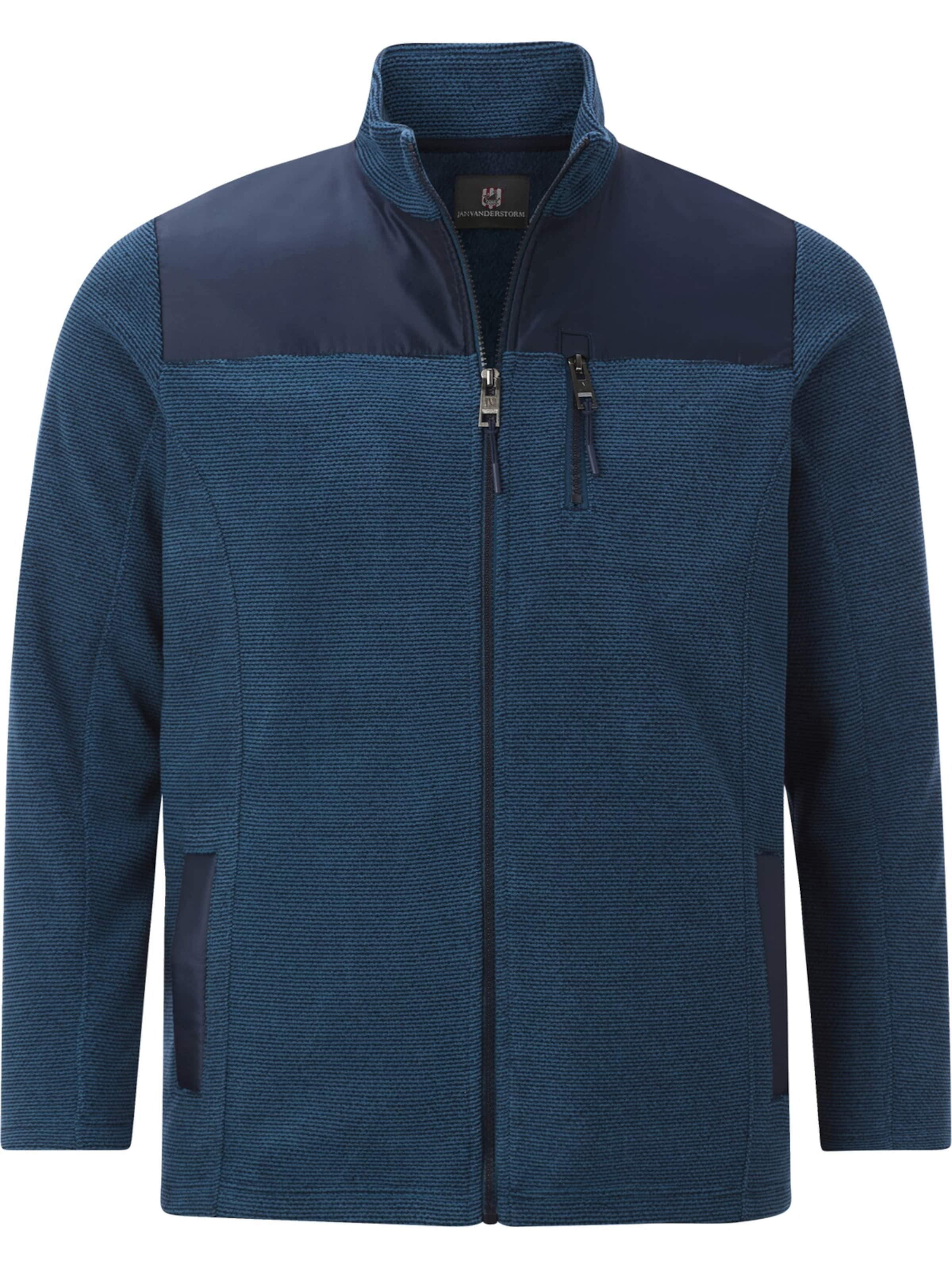 Jan Vanderstorm Strickjacke 'Jorvik' in Blau: Vorderseite