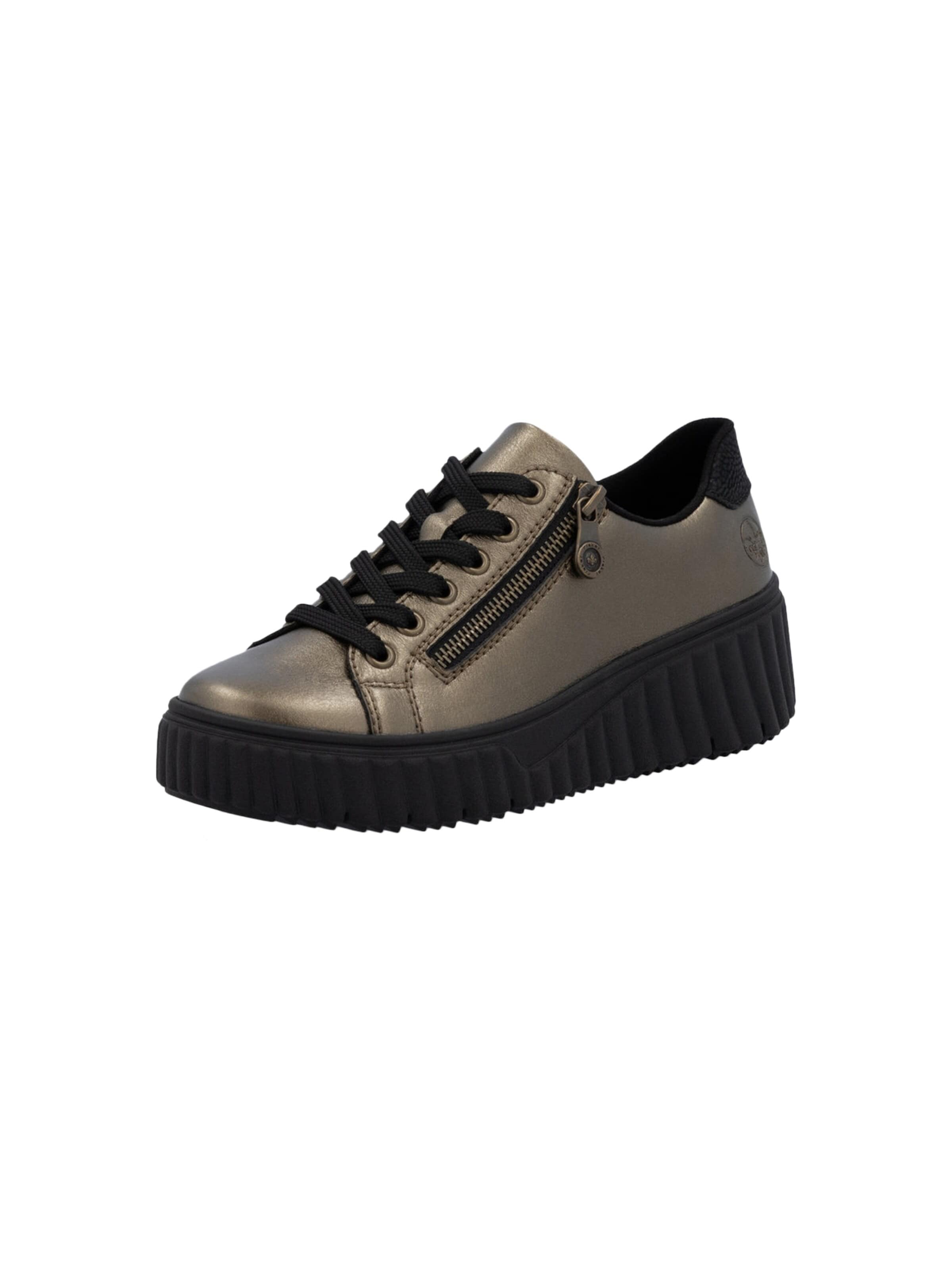 Chaussure de sport à lacets 'Lagro Low-Top-Sneaker aus Leder' Rieker en marron