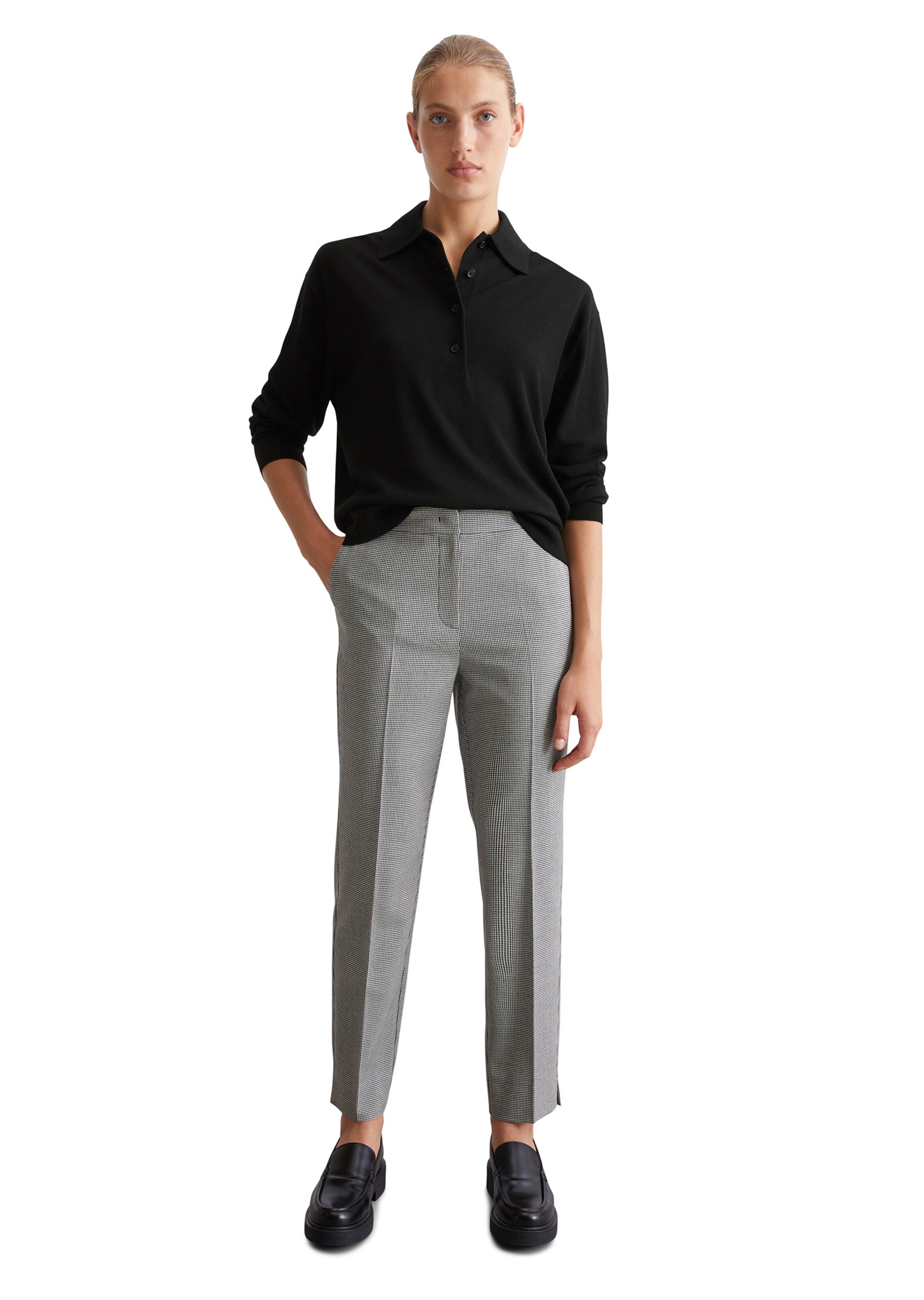 Marc O'Polo Обычный Плиссированные брюки в Серый