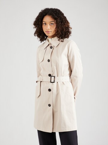 COMMA Between-Seasons Coat in Beige: front