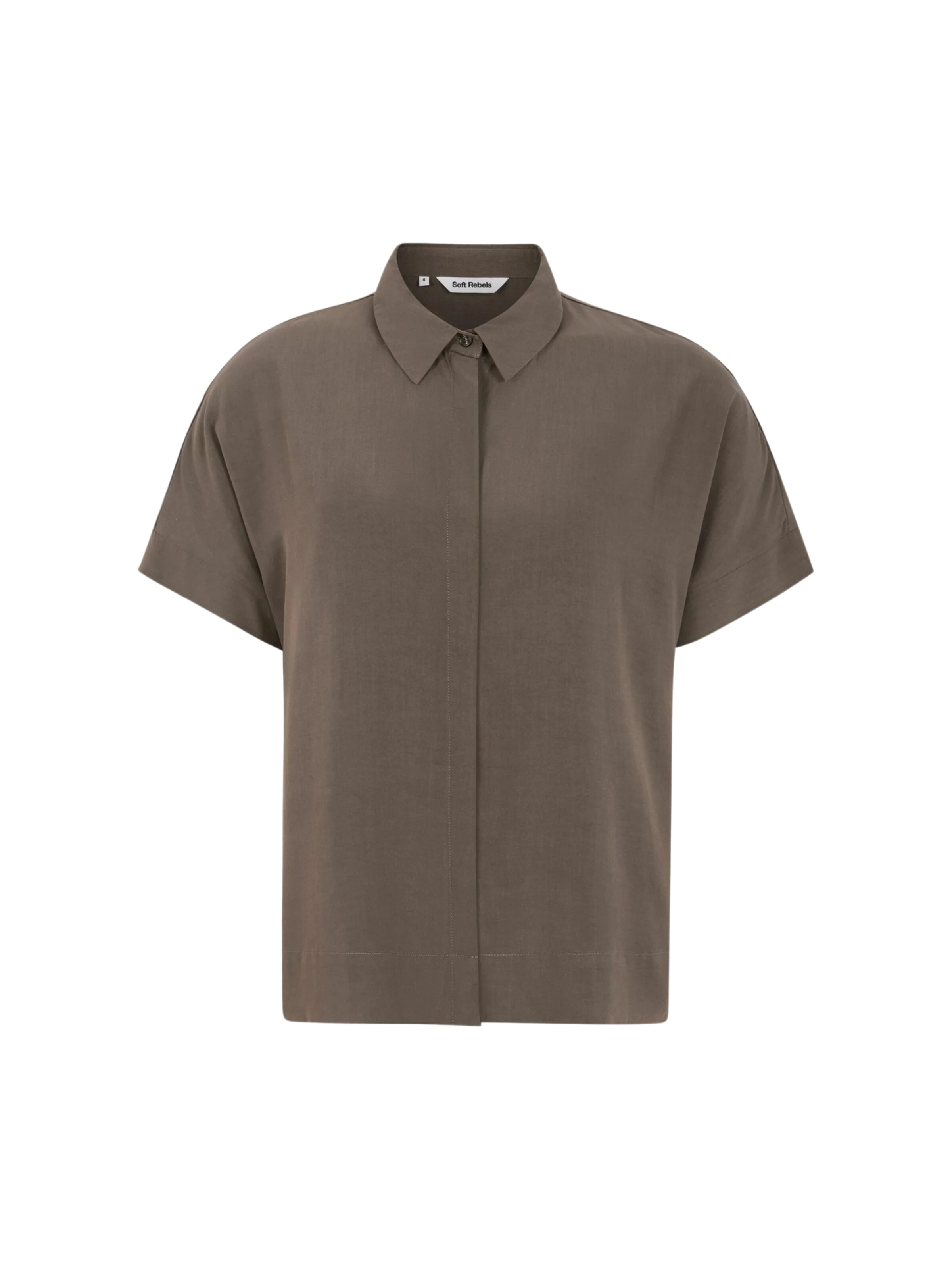 Soft Rebels Bluse ' Freedom ' in Braun: Vorderseite