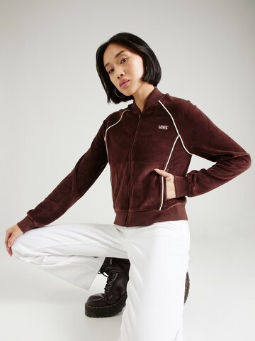 LEVI'S ® Sweat jacket 'GT Ivy League Zip' in Red: front