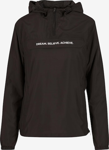 Mister Tee Välikausitakki 'Dream Believe Achieve' värissä musta: etupuoli