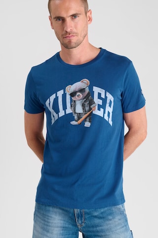 Le Temps Des Cerises Shirt 'Danis' in Blauw: voorkant
