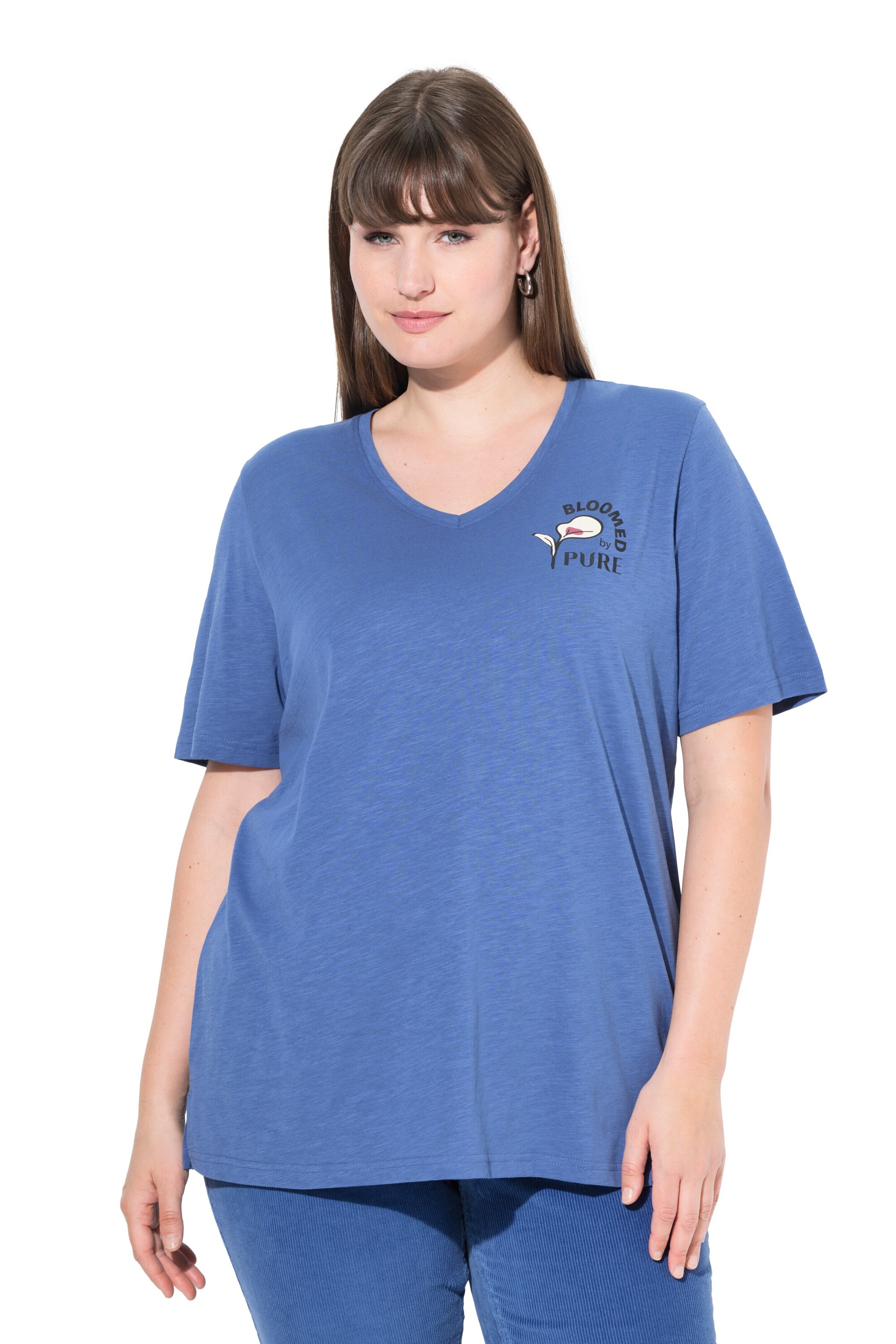 Ulla Popken Shirt in Blauw: voorkant
