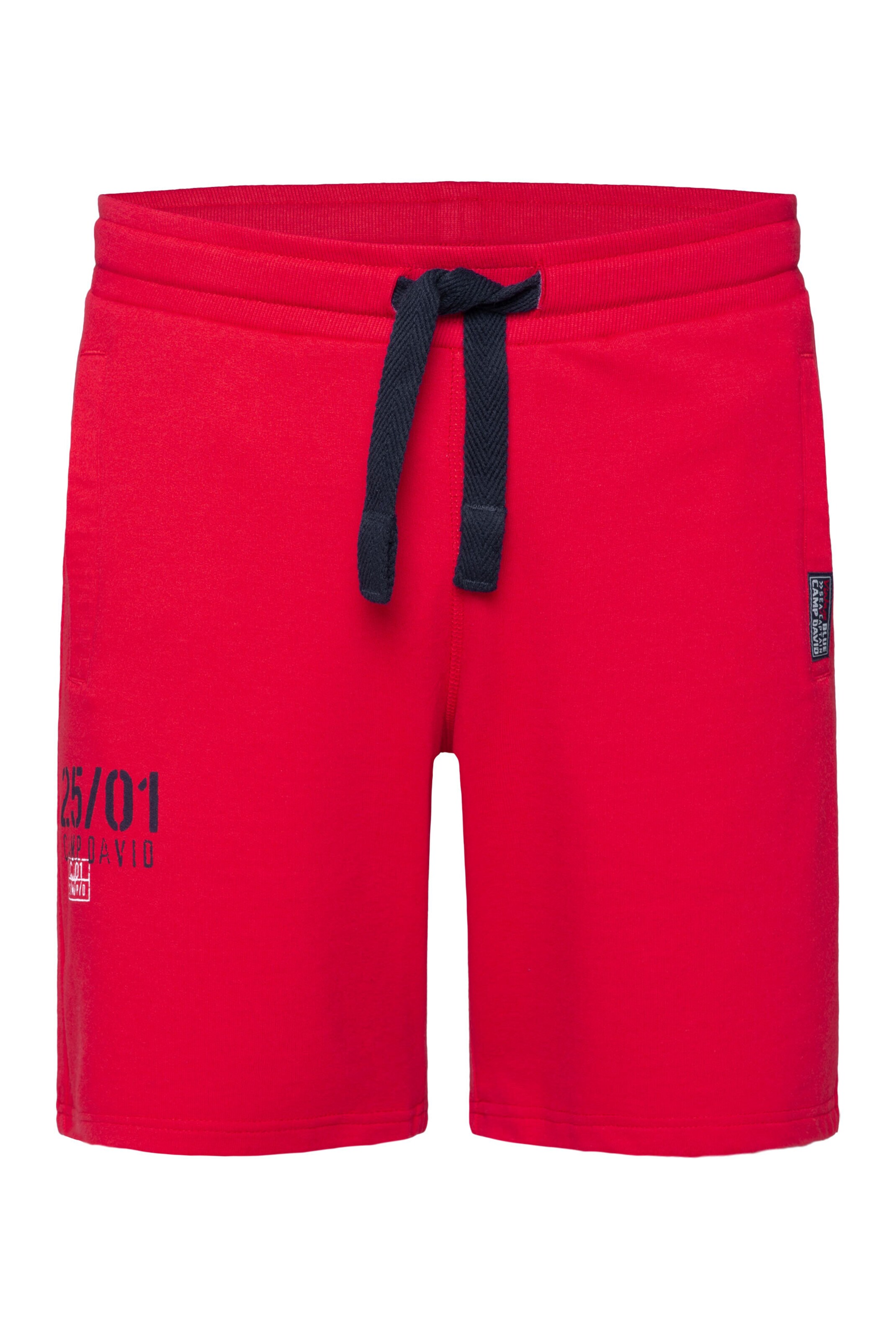 CAMP DAVID Hose in 31-32 in rot / schwarz, Produktansicht