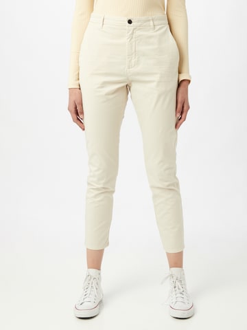 HOPE Slim fit Chino Pants in White: front