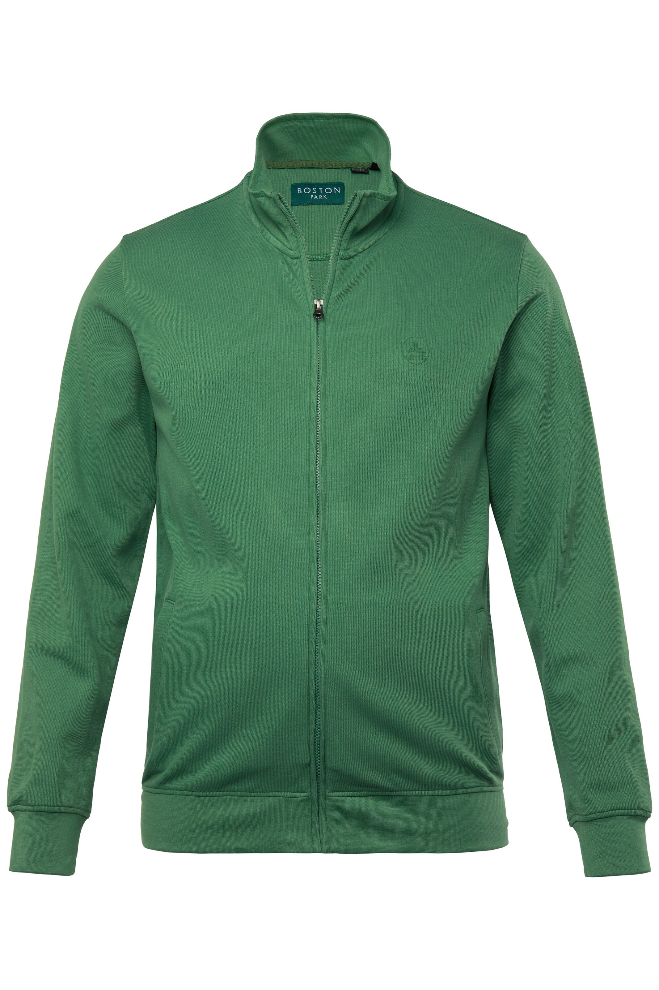 Boston Park Sweatvest in Groen: voorkant