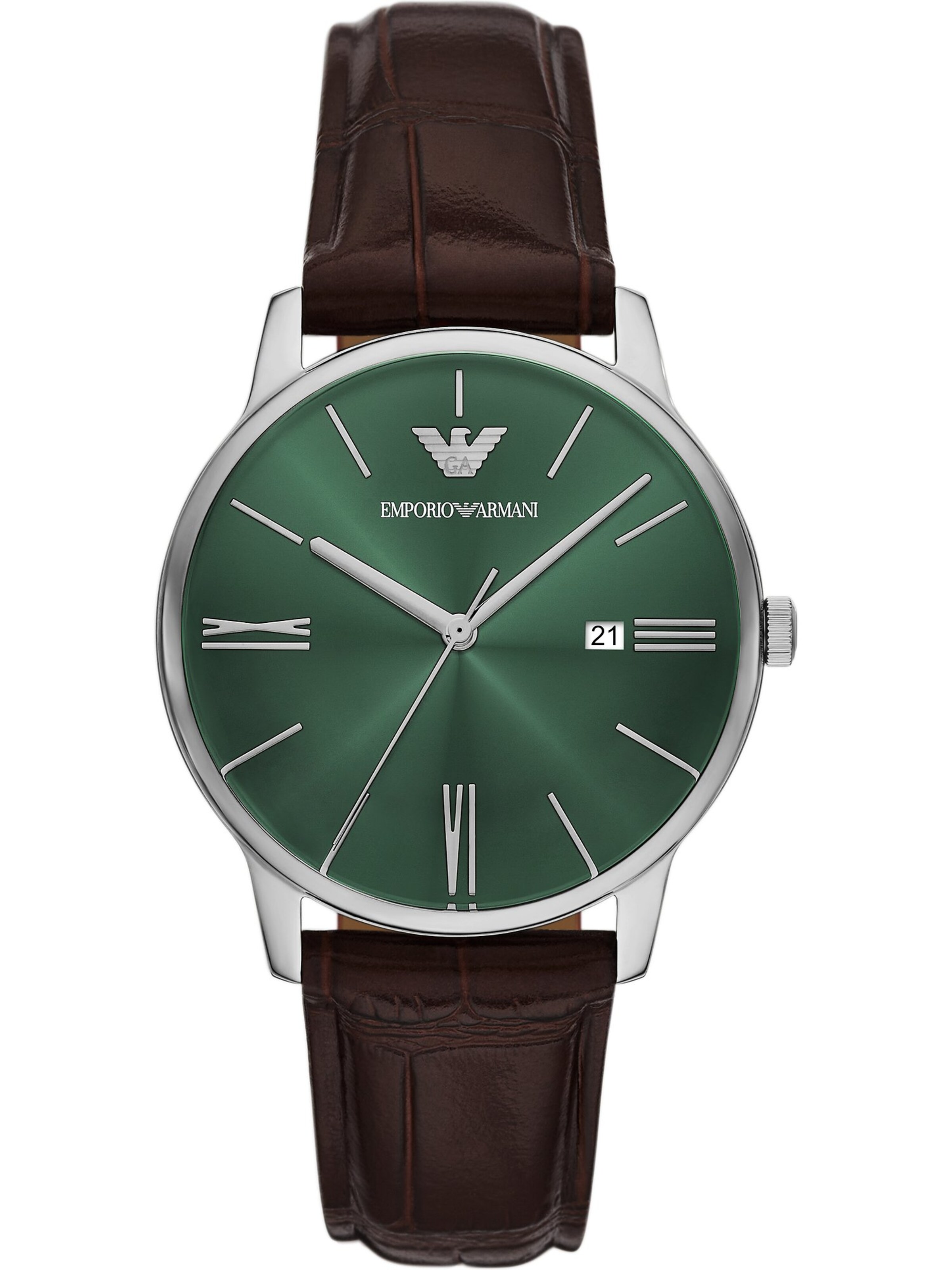 Emporio Armani Uhr in Braun: Vorderseite
