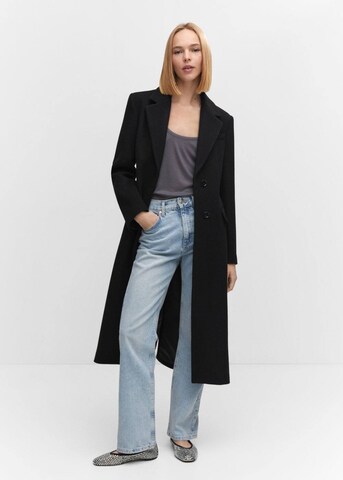 MANGO Between-Seasons Coat 'Linda' in Black: front